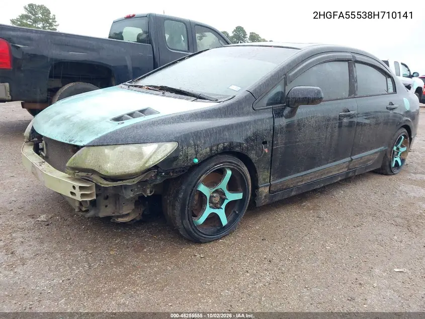 2008 HONDA CIVIC VIN 2HGFA55538H710141 — фото 2