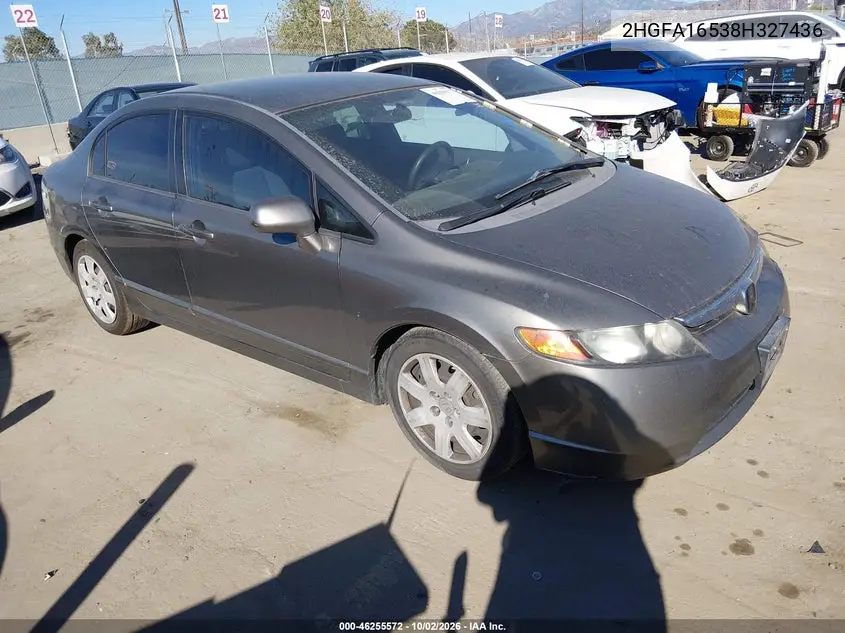 HONDA CIVIC 2008, VIN 2HGFA16538H327436