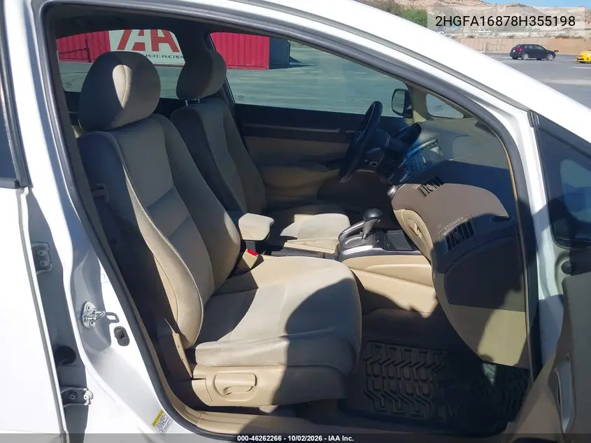 2008 HONDA CIVIC VIN 2HGFA16878H355198 — фото 5