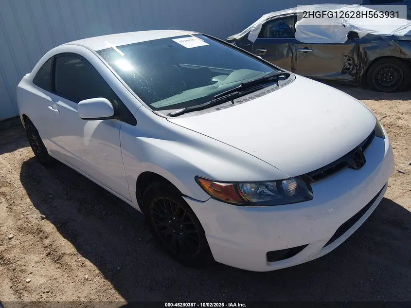 HONDA CIVIC 2008, VIN 2HGFG12628H563931