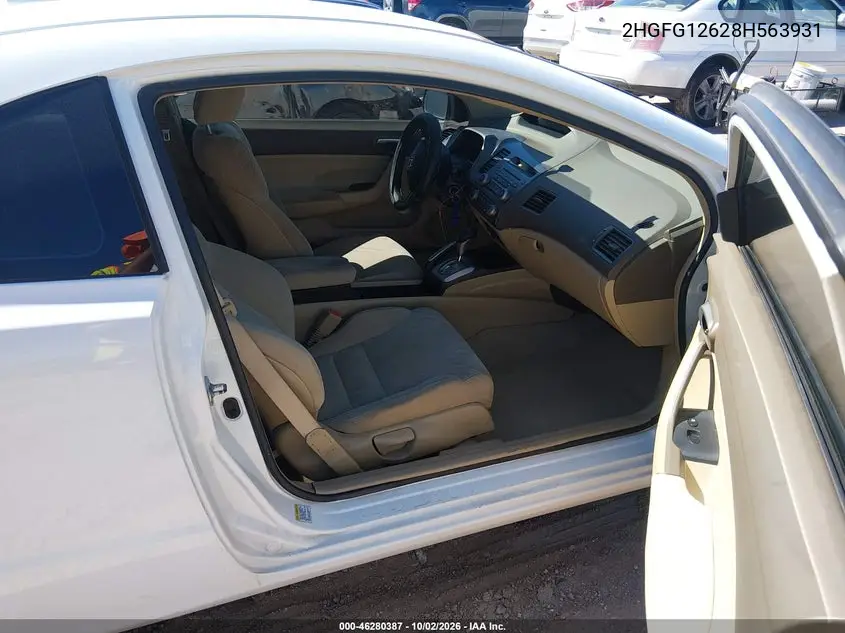 2008 HONDA CIVIC VIN 2HGFG12628H563931 — фото 5