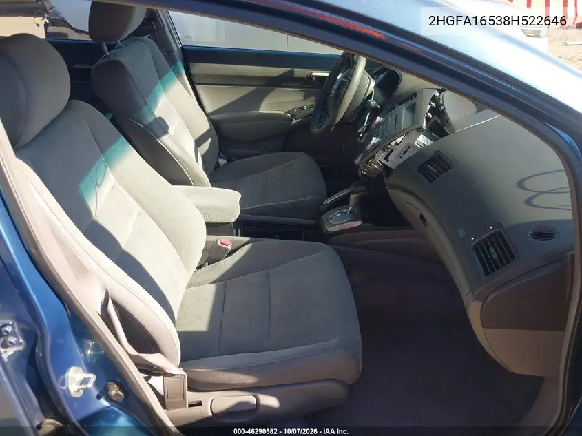 2008 HONDA CIVIC VIN 2HGFA16538H522646 — фото 5