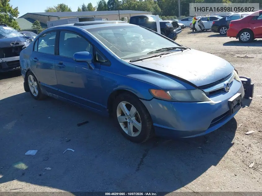 HONDA CIVIC 2008, VIN 1HGFA16898L056802