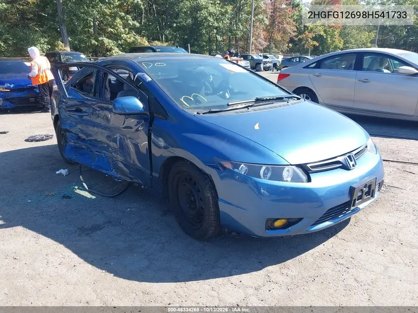 HONDA CIVIC 2008, VIN 2HGFG12698H541733