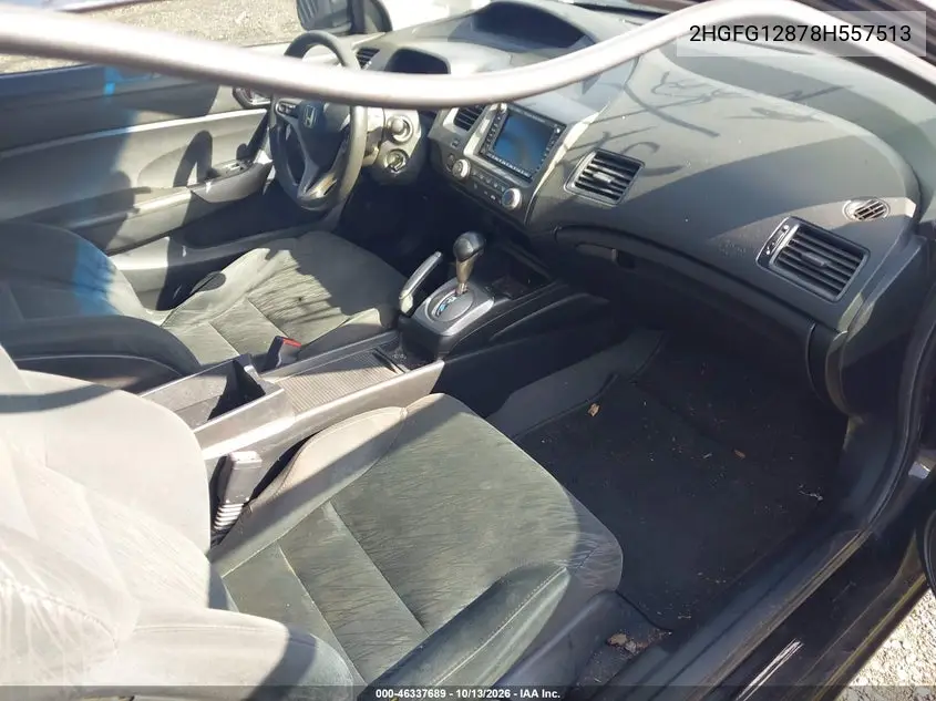 2008 HONDA CIVIC VIN 2HGFG12878H557513 — фото 5