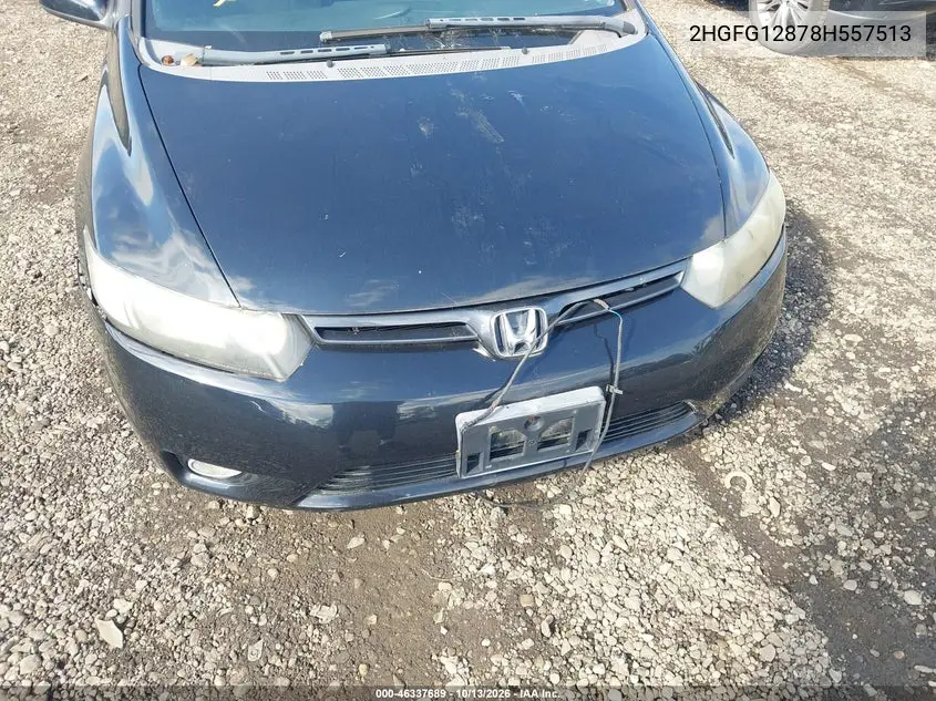2008 HONDA CIVIC VIN 2HGFG12878H557513 — фото 6