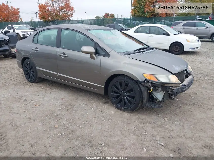 HONDA CIVIC 2008, VIN 2HGFA16518H525786