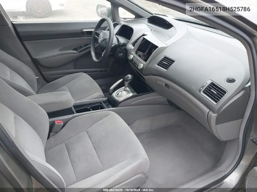 2008 HONDA CIVIC VIN 2HGFA16518H525786 — фото 5