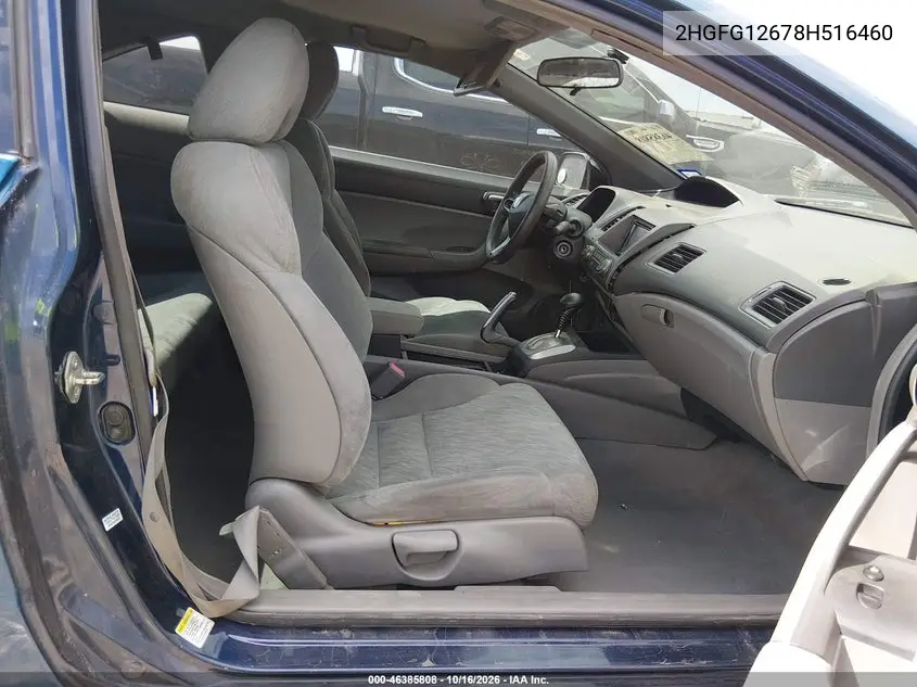 2008 HONDA CIVIC VIN 2HGFG12678H516460 — фото 5
