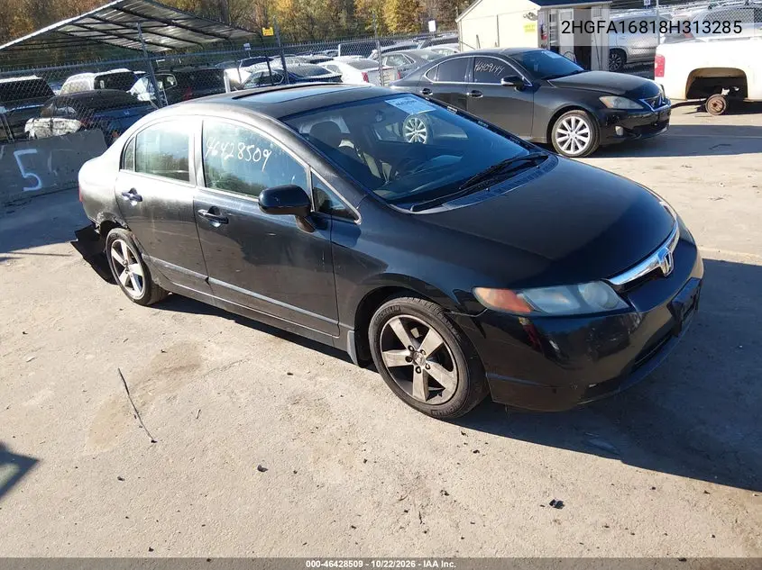 HONDA CIVIC 2008, VIN 2HGFA16818H313285