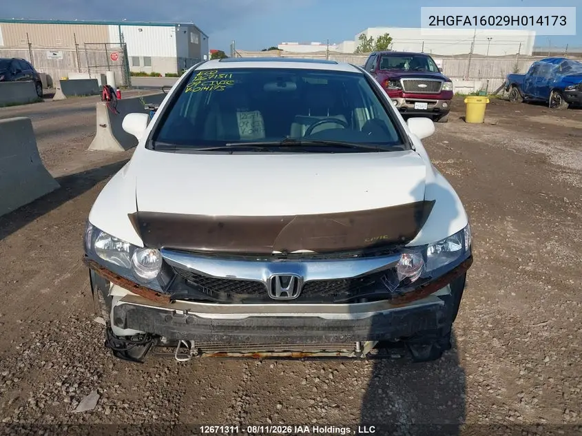 2009 HONDA CIVIC VIN 2HGFA16029H014173 — фото 12