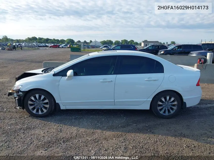 2009 HONDA CIVIC VIN 2HGFA16029H014173 — фото 14
