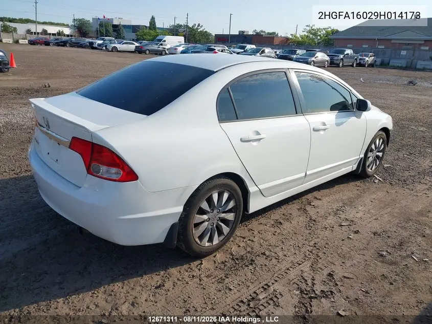 2009 HONDA CIVIC VIN 2HGFA16029H014173 — фото 4