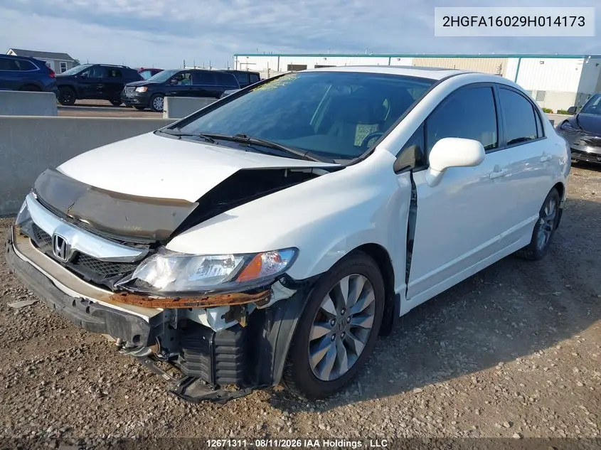 2009 HONDA CIVIC VIN 2HGFA16029H014173 — фото 6