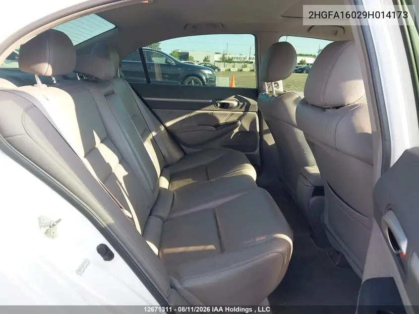 2009 HONDA CIVIC VIN 2HGFA16029H014173 — фото 8