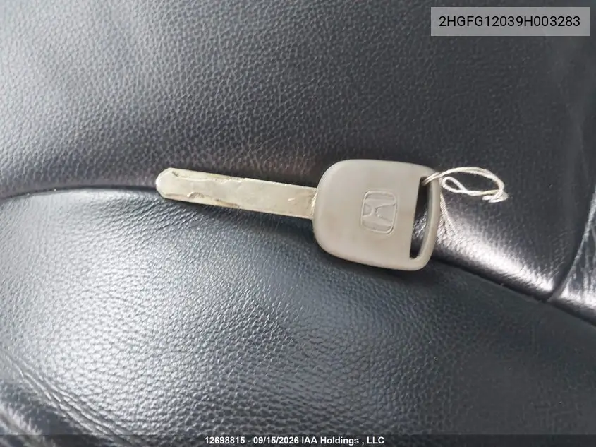 2009 HONDA CIVIC VIN 2HGFG12039H003283 — фото 10