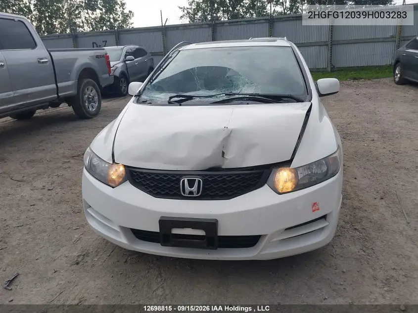 2009 HONDA CIVIC VIN 2HGFG12039H003283 — фото 11