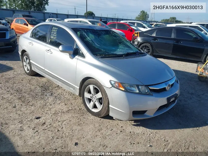 HONDA CIVIC 2009, VIN 2HGFA166X9H030013