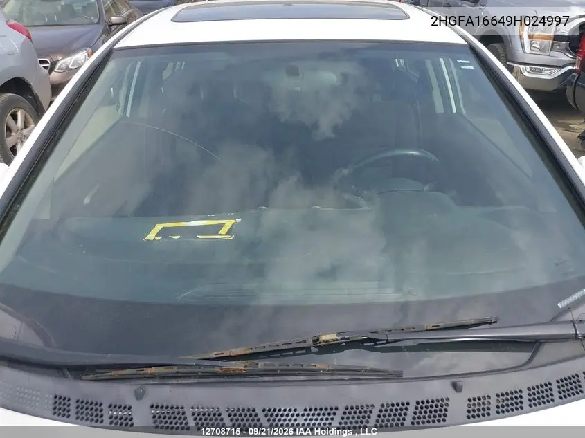 2009 HONDA CIVIC VIN 2HGFA16649H024997 — фото 17