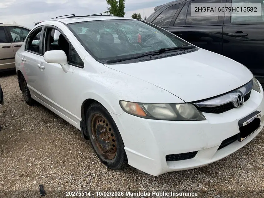 HONDA CIVIC 2009, VIN 2HGFA16679H015582