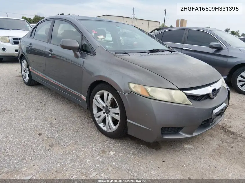 HONDA CIVIC 2009, VIN 2HGFA16509H331395