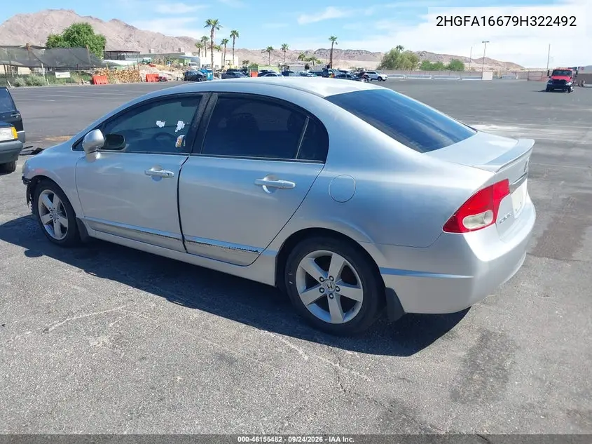 2009 HONDA CIVIC VIN 2HGFA16679H322492 — фото 3