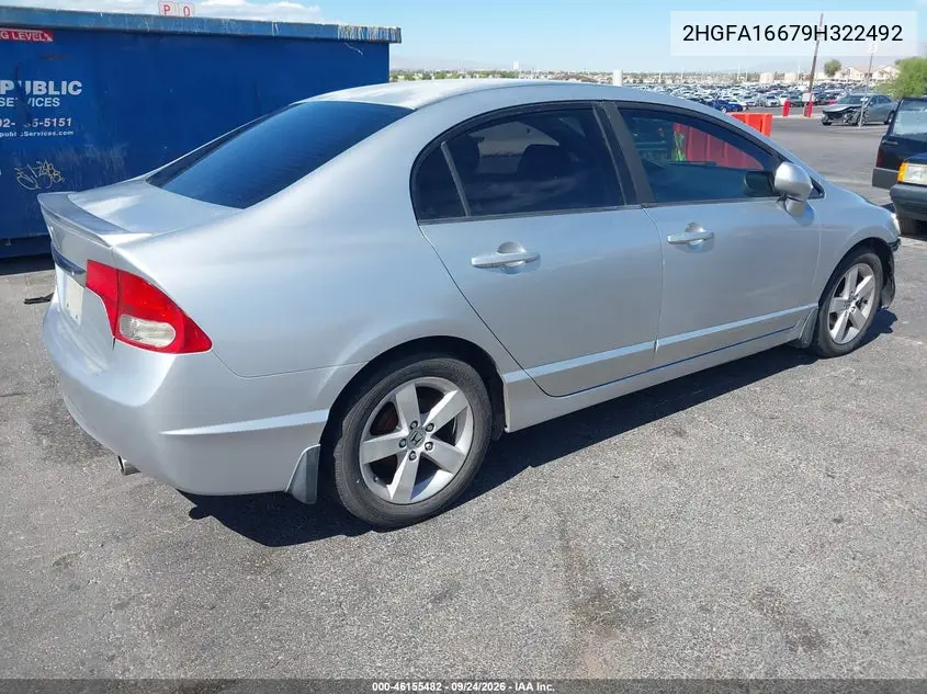 2009 HONDA CIVIC VIN 2HGFA16679H322492 — фото 4