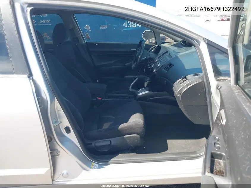 2009 HONDA CIVIC VIN 2HGFA16679H322492 — фото 5