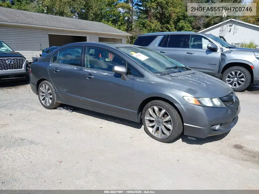 HONDA CIVIC 2009, VIN 2HGFA55579H700746