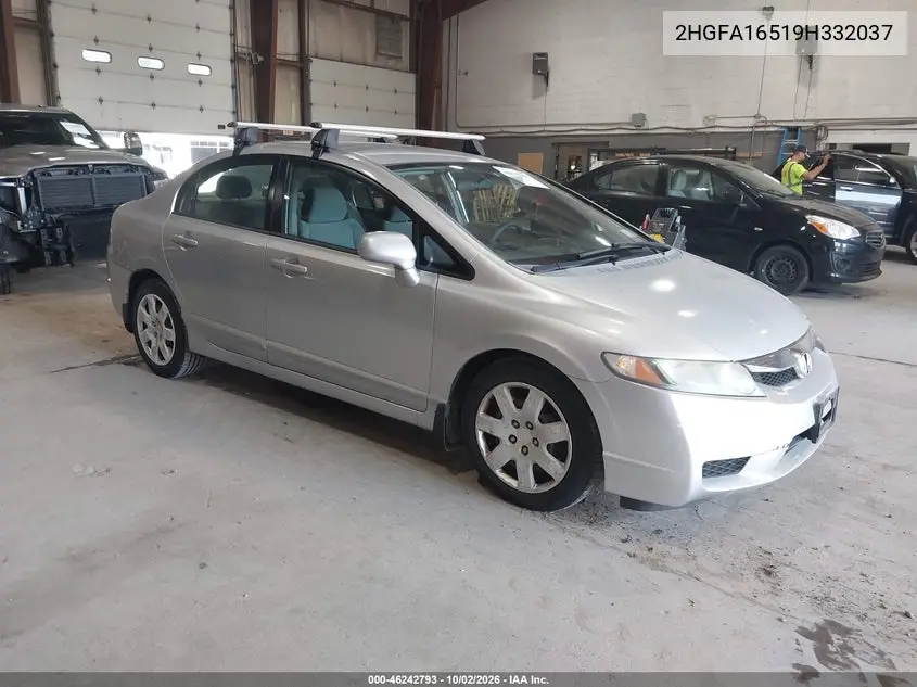 HONDA CIVIC 2009, VIN 2HGFA16519H332037