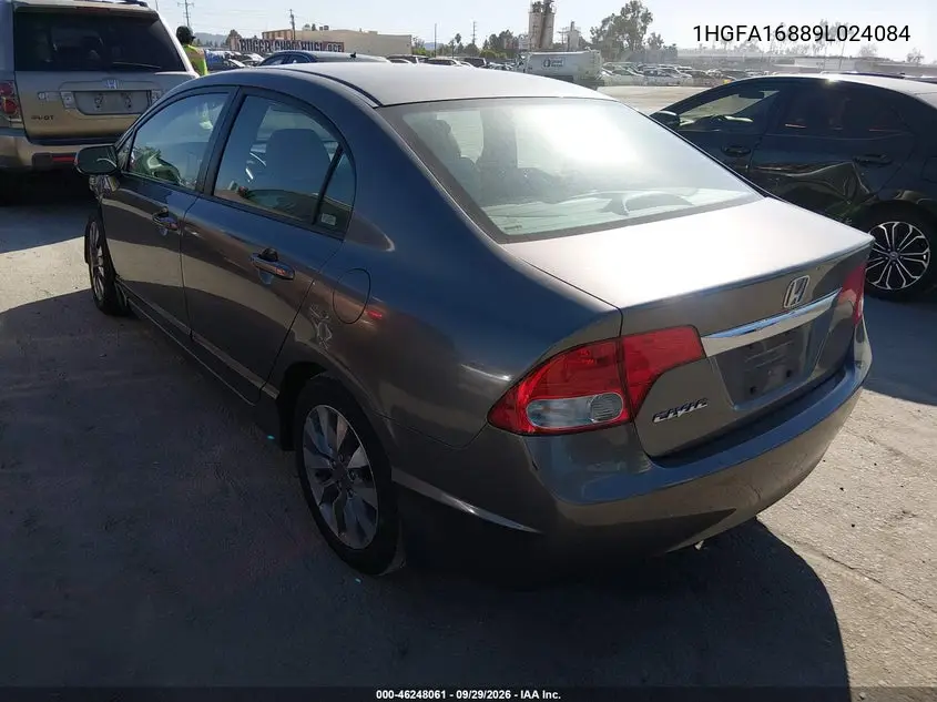 2009 HONDA CIVIC VIN 1HGFA16889L024084 — фото 3