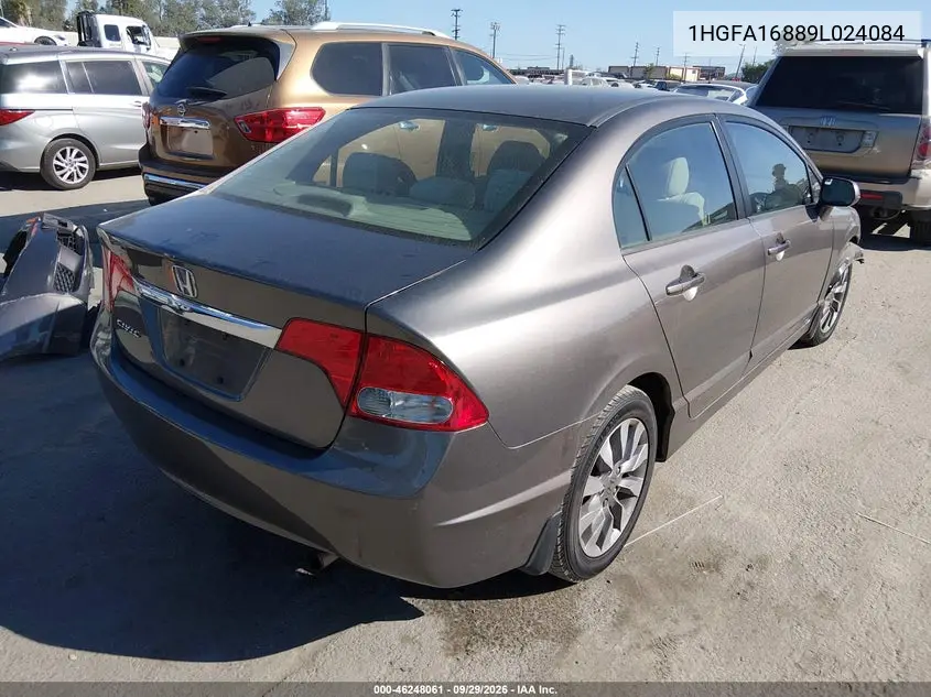 2009 HONDA CIVIC VIN 1HGFA16889L024084 — фото 4