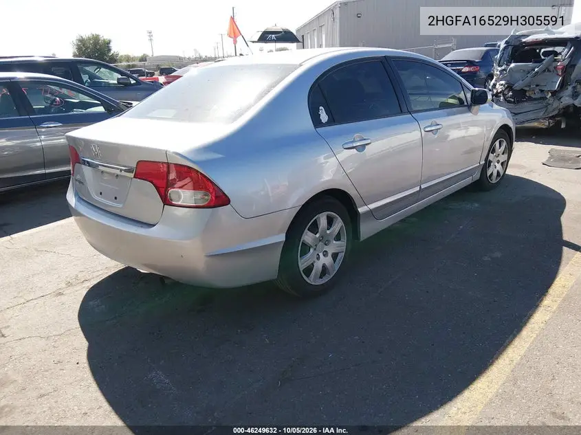 2009 HONDA CIVIC VIN 2HGFA16529H305591 — фото 4