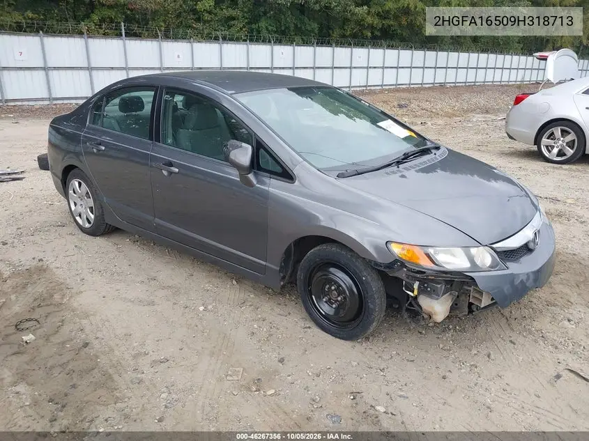 HONDA CIVIC 2009, VIN 2HGFA16509H318713