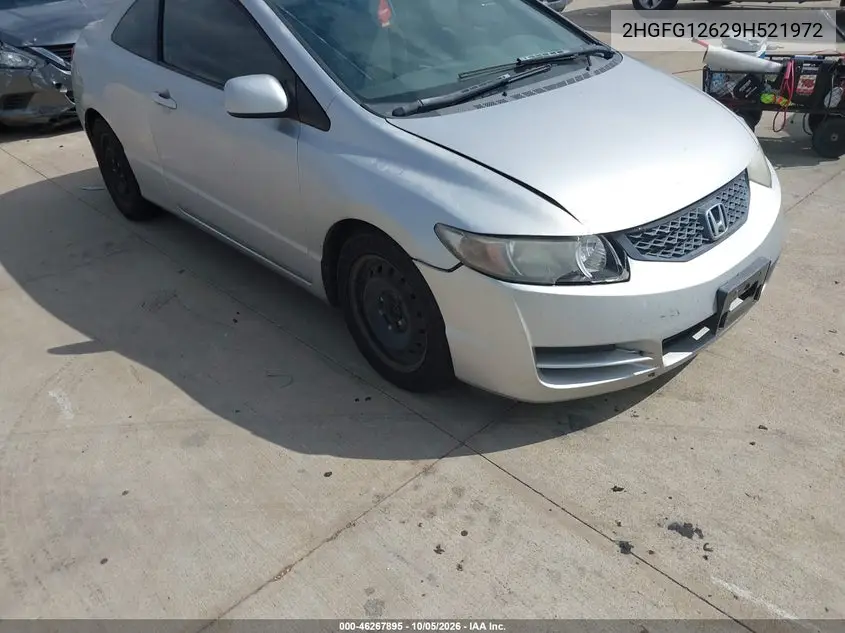 HONDA CIVIC 2009, VIN 2HGFG12629H521972