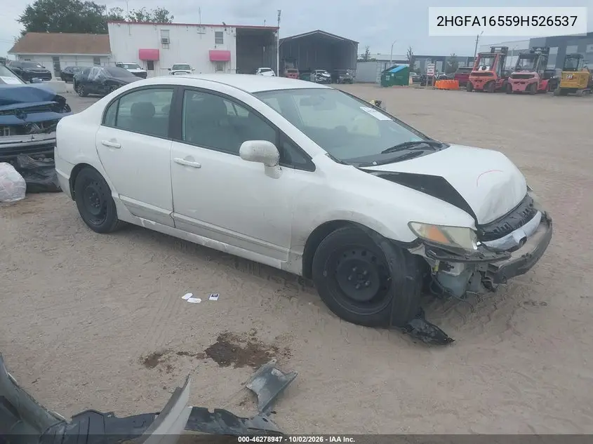 HONDA CIVIC 2009, VIN 2HGFA16559H526537