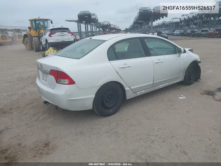 2009 HONDA CIVIC VIN 2HGFA16559H526537 — фото 4