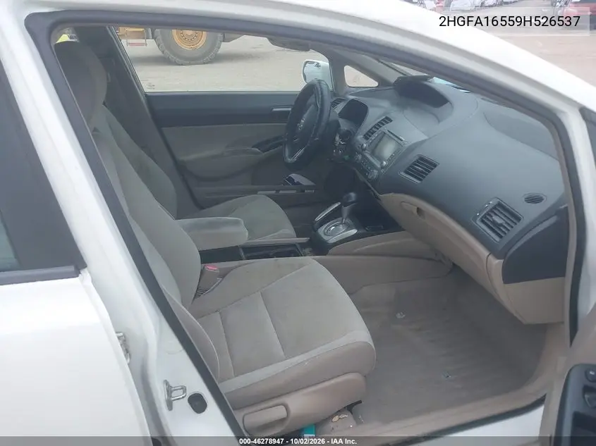 2009 HONDA CIVIC VIN 2HGFA16559H526537 — фото 5