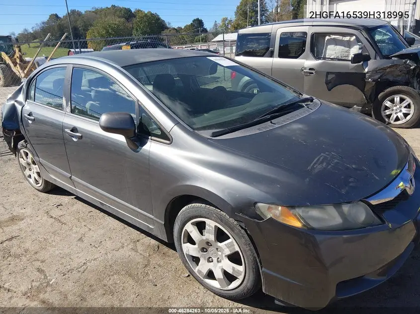 HONDA CIVIC 2009, VIN 2HGFA16539H318995