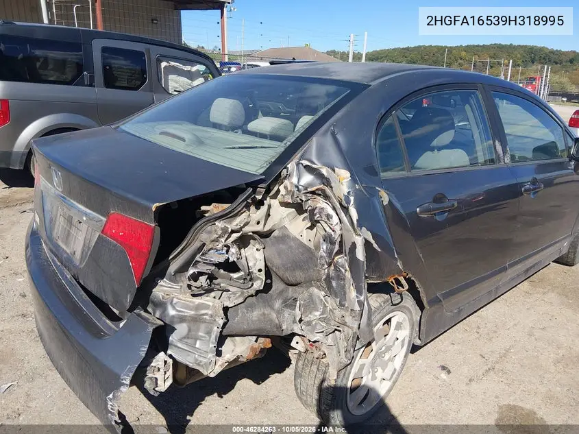 2009 HONDA CIVIC VIN 2HGFA16539H318995 — фото 4