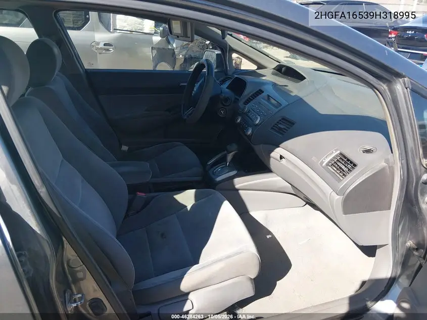 2009 HONDA CIVIC VIN 2HGFA16539H318995 — фото 5
