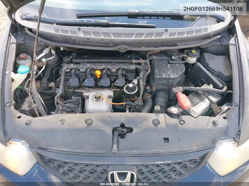 2009 HONDA CIVIC VIN 2HGFG12669H541108 — фото 10