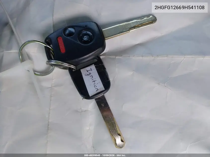 2009 HONDA CIVIC VIN 2HGFG12669H541108 — фото 11