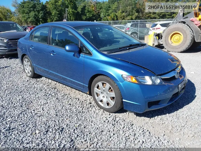 HONDA CIVIC 2009, VIN 2HGFA16579H358819