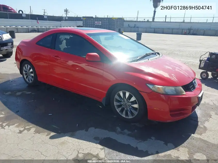 HONDA CIVIC 2009, VIN 2HGFG12869H504741
