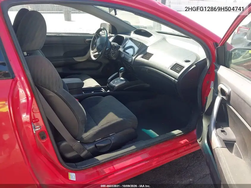 2009 HONDA CIVIC VIN 2HGFG12869H504741 — фото 5