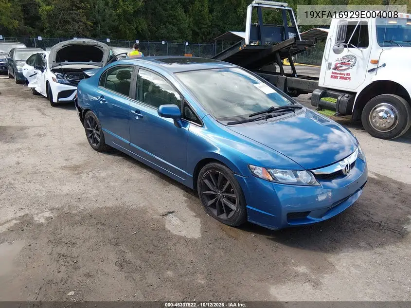 HONDA CIVIC 2009, VIN 19XFA16929E004008