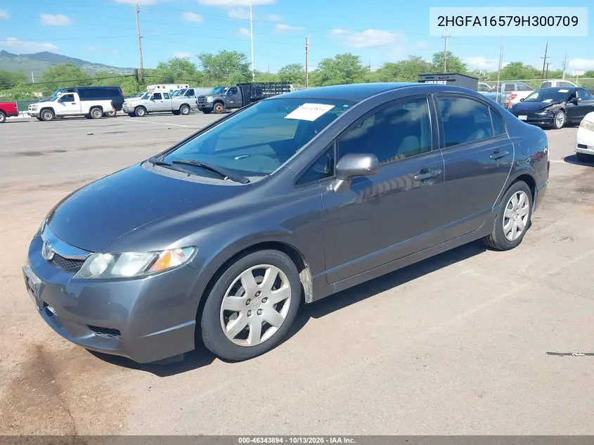 2009 HONDA CIVIC VIN 2HGFA16579H300709 — фото 2