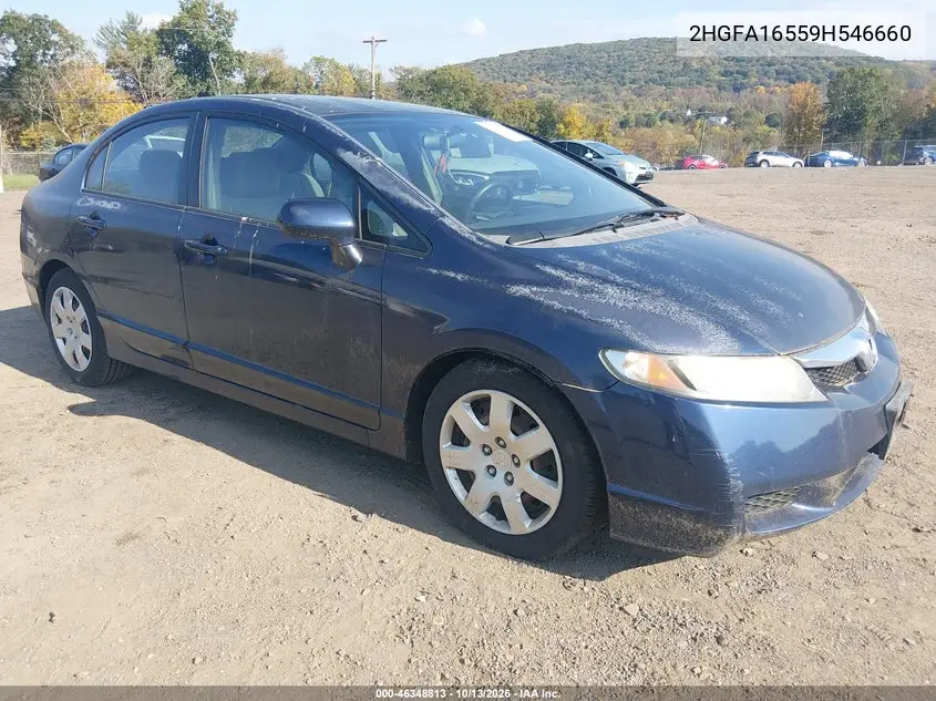 HONDA CIVIC 2009, VIN 2HGFA16559H546660