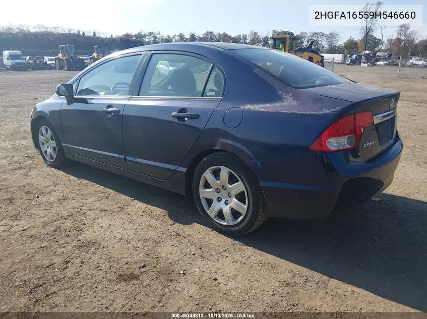 2009 HONDA CIVIC VIN 2HGFA16559H546660 — фото 3